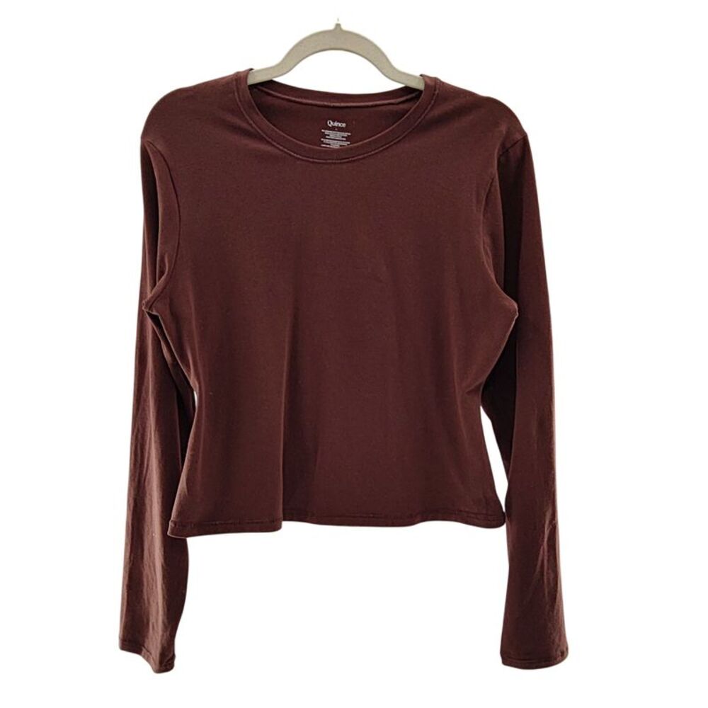 Quince Brown Sleeved Top L